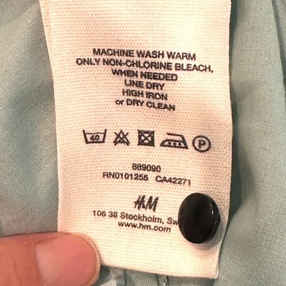 H&M | NWT | 6 | Blue Green Flutter Sleeve Butterfly Embroidery Retro Pinup Dress - Picture 8 of 9